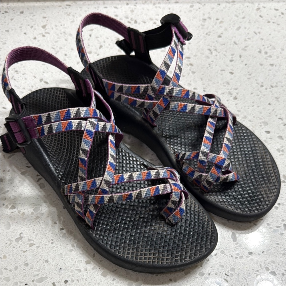 Chaco ZX2 classic‎ Camper Purple/ Orange-outdoor hiking Sandals SZ 10 women